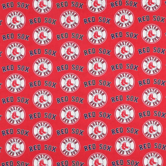 Boston Red Sox Red MLB Cotton by Fabric Traditions